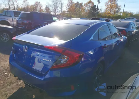 2020 Honda Civic Sport из США, поврежденный, VIN 19XFC2F80LE030413